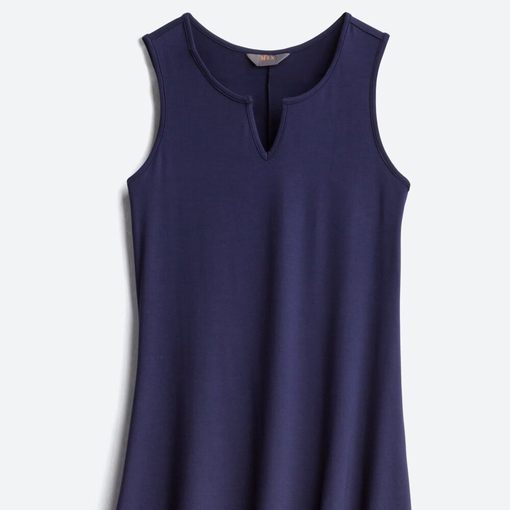 MIX BY 41 HAWTHORN Prisca Knit Dress Size Med Navy